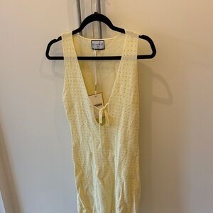 Sparkle light yellow mini dress